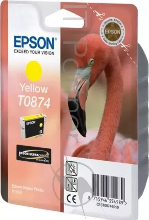 Картридж струйный EPSON C13T08744010 желтый для