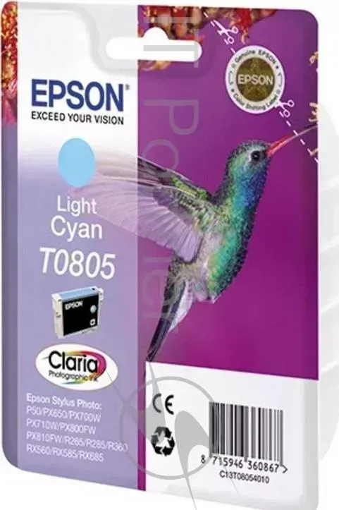 Картридж струйный EPSON C13T08054011 светло голубой для