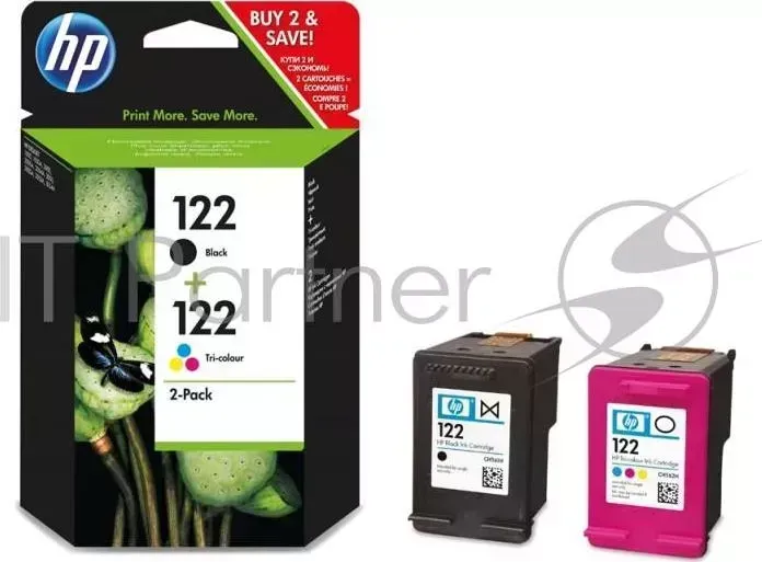 Картридж струйный HP 122 CR340HE черный/трехцветный набор карт. для HP DJ 1050/2050/2050s Hewlett-Packard чернильн HP Black/Tri color черн/голуб/пурпурн/желт , комбин упаковка