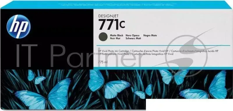 Картридж струйный HP №771C B6Y07A черный матовый для HP DJ Z6200 (775мл) Hewlett-Packard HP 771C Designjet Printer series 775ml