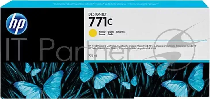 Картридж струйный HP №771C B6Y10A желтый для HP DJ Z6200 (775мл) Hewlett-Packard HP 771C Designjet Printer series 775ml
