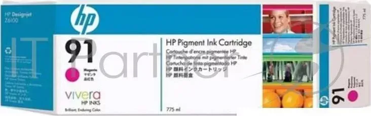 Картридж струйный HP №91 C9466A светло-серый для HP DJ Z6100 (775мл) Hewlett-Packard HP 91 Pigment 775 мл Light Gray DJ