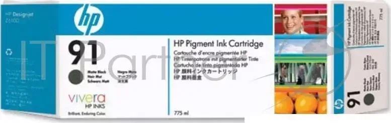 Картридж струйный HP 91 C9480A Matte Black (упаковка из 3 шт C9464A) для DJ Z6100 Hewlett-Packard HP 91 3 DJ