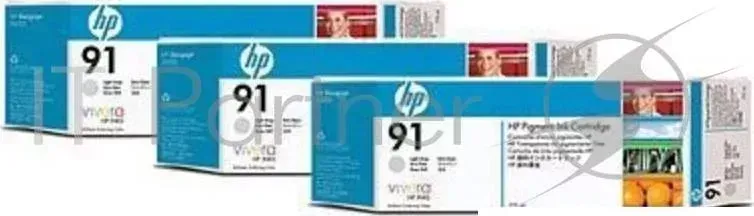 Картридж струйный HP №91 C9482A светло-серый x3уп. для HP DJ Z6100 Hewlett-Packard HP 91 Light Gray упаковка из 3 шт C9466A DJ
