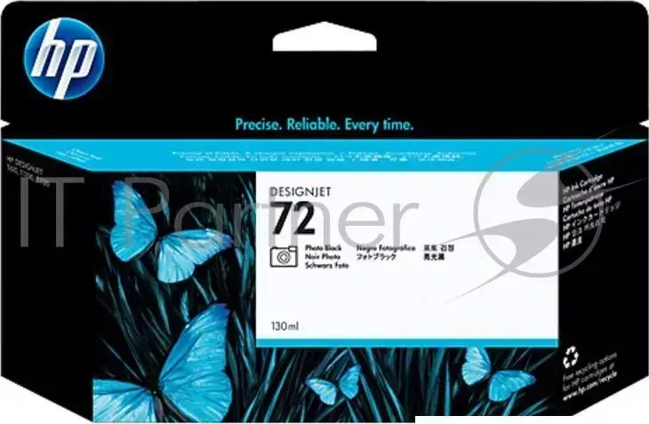 Картридж струйный HP №72 C9370A черный для HP DJ T1100/T610 (130мл) Hewlett-Packard HP N72 black photo 130 ml.