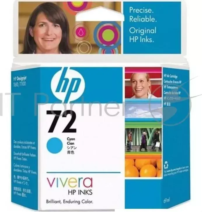 Картридж струйный HP №72 C9398A голубой для HP DJ T610/T1100 (69мл) Hewlett-Packard HP 72 Cyan DJ 69 мл