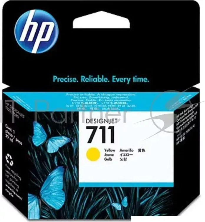 Картридж струйный HP №711 CZ132A желтый для HP DJ T120/T520 (29мл) Hewlett-Packard HP 711 HP Designjet ePrinter series 29 мл