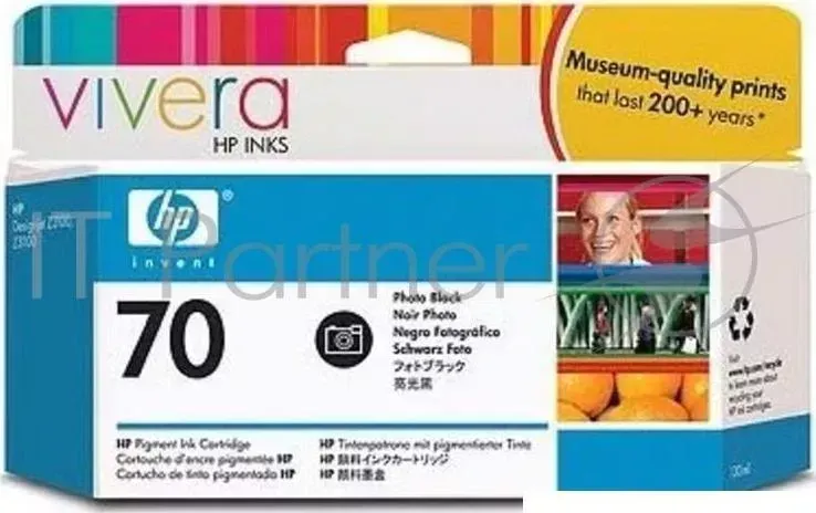 Картридж струйный HP №70 C9449A фото черный для HP DJ Z2100/Z3100 (130мл) Hewlett-Packard HP 70 Photo black DJ 130 мл
