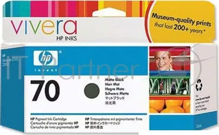 Картридж струйный HP №70 C9448A черный матовый для HP DJ Z2100/Z3100 (130мл) Hewlett-Packard HP 70 Matte black DJ 130 мл