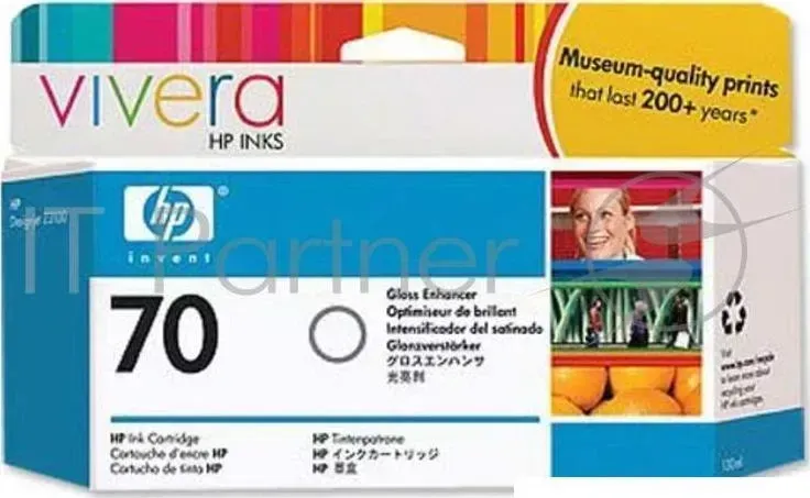Картридж струйный HP №70 C9459A усилитель глянца для HP DJ Z2100/Z3100 (130мл) Hewlett-Packard HP 70 Gloss Enhancer DJ 130 мл