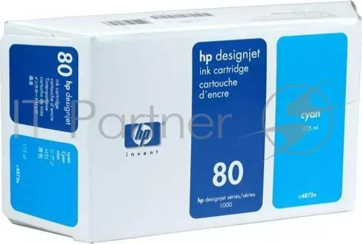 Картридж струйный HP №80 C4872A голубой для HP DJ 1050C Hewlett-Packard HP cyan for DJ