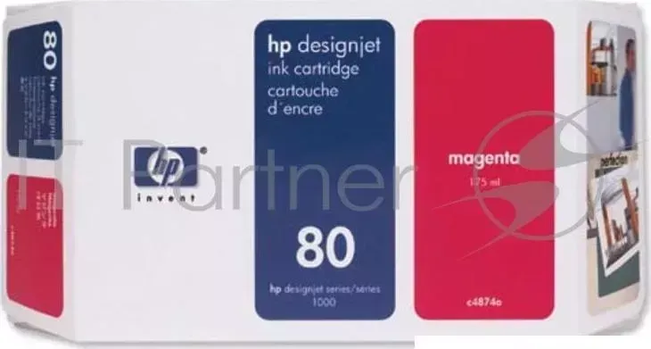 Картридж струйный HP №80 C4874A пурпурный для HP DJ 1050C Hewlett-Packard HP magenta for DJ
