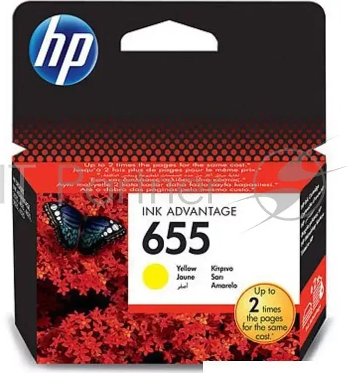 Картридж струйный HP 655 CZ112AE желтый для HP DJ IA 3525/4615/4625/5525/6525 (600стр.) Hewlett-Packard HP DJ IA 3525/5525/4515/4525 в блистерной упаковке
