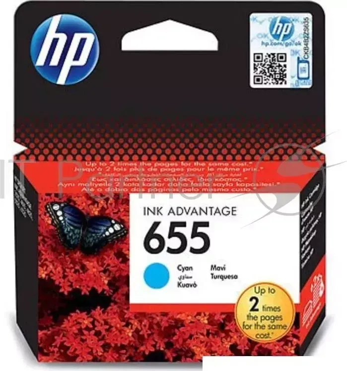 Картридж струйный HP 655 CZ110AE голубой для HP DJ IA 3525/4615/4625/5525/6525 (600стр.) Hewlett-Packard HP DJ IA 3525/5525/4515/4525 в блистерной упаковке