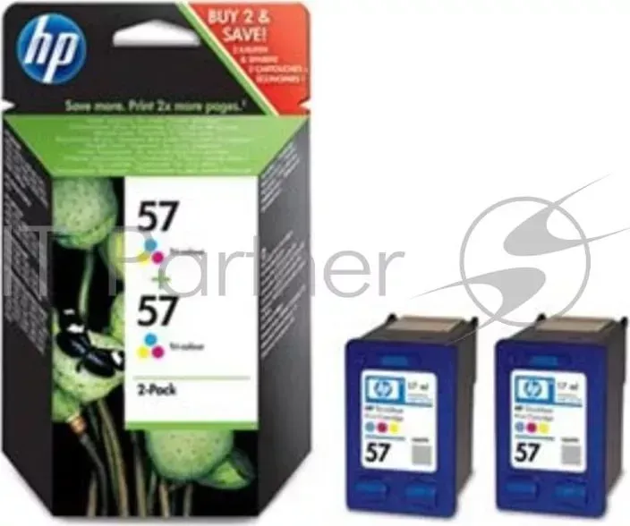 Картридж струйный HP №57 C9503AE многоцветный x2уп. для HP DJ 5550/450 PS7150/7350/7550 Hewlett-Packard HP 57 DJ
