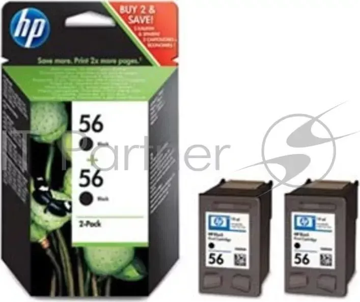 Картридж струйный HP C9502AE черный x2уп. для HP DJ 5550/450 PS7150/7350/7550 Hewlett-Packard и струйные HP черные 2 х С6656AE DJ