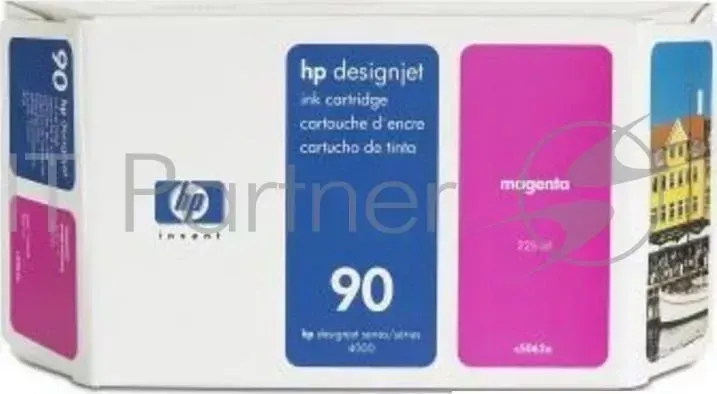 Картридж струйный HP №90 C5063A пурпурный для HP DJ 4000/4500 (400мл) Hewlett-Packard HP N90 magenta for DesignJet 400 ml.