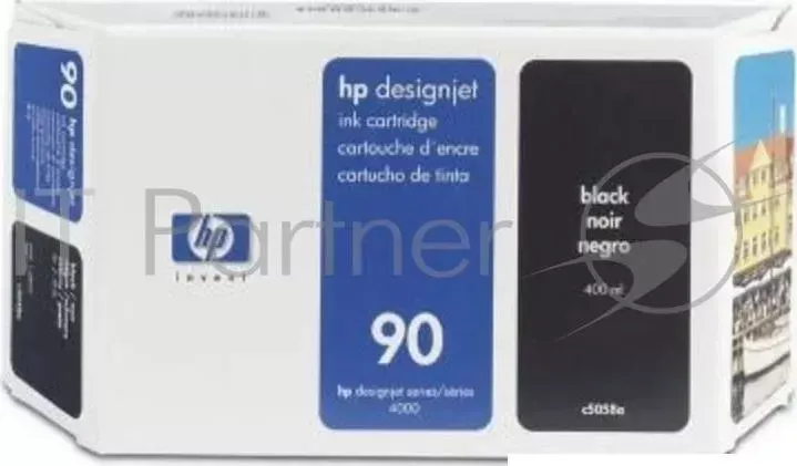 Картридж струйный HP №90 C5058A черный для HP DJ 4000/4000ps/4500/4500p (400мл) Hewlett-Packard HP black 90 Designjet 400 мл