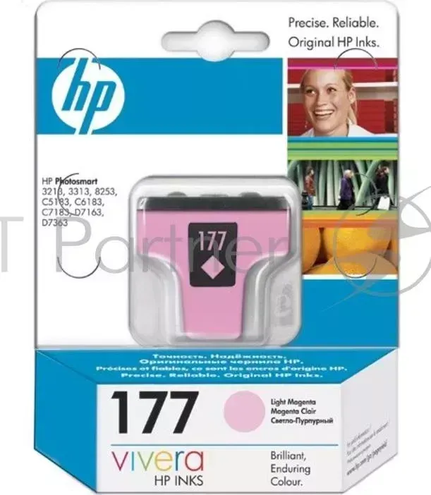 Картридж струйный HP №177 C8775HE светло-пурпурный для HP PS 3213/3313/8253 Hewlett-Packard HP 177 светло пурпурный PhotoSmart
