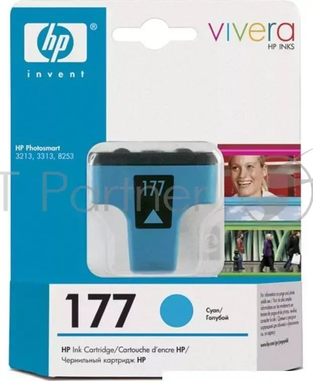 Картридж струйный HP C8771HE голубой для HP 3313/C5183/C6183/C7183/D7163/8253 Hewlett-Packard HP 177 3313, C5183, C6183, C7183, D7163, 8253