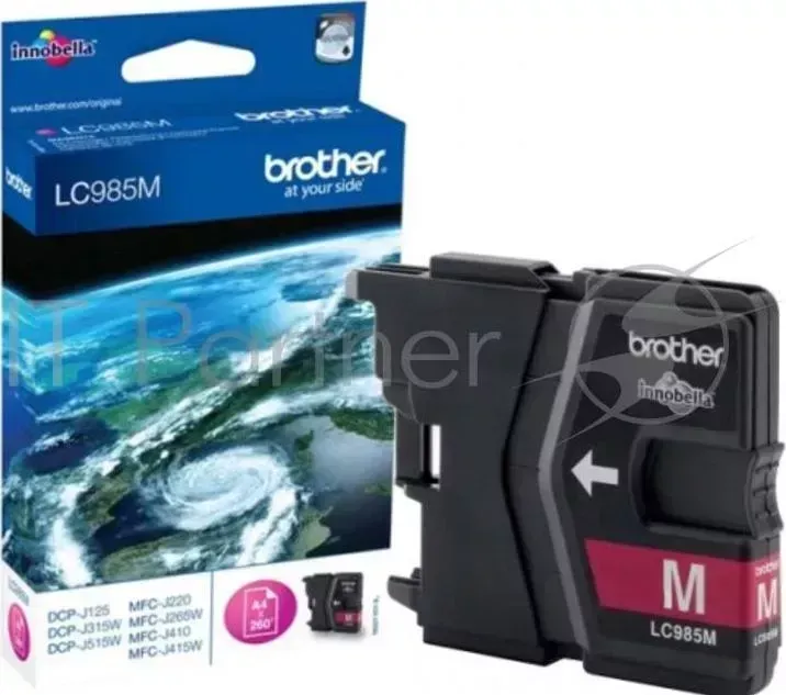 Картридж струйный BROTHER LC985M пурпурный для