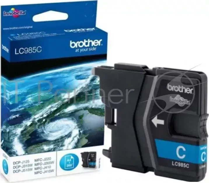 Картридж струйный BROTHER LC985C голубой для