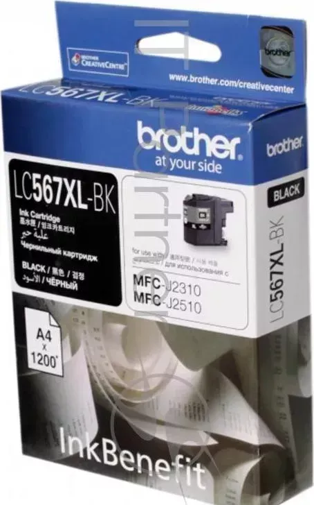Картридж струйный BROTHER LC567XLBK черный для