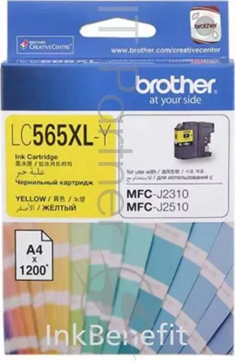 Картридж струйный BROTHER LC565XLY желтый для