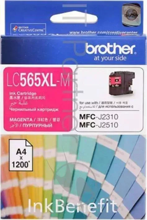 Картридж струйный BROTHER LC565XLM пурпурный для