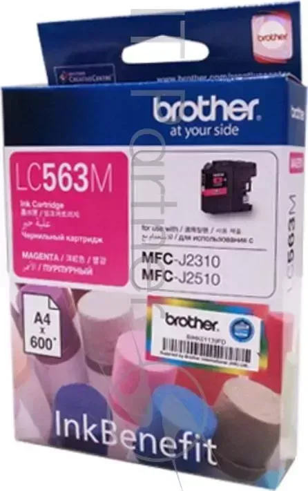 Картридж струйный BROTHER LC563M пурпурный для