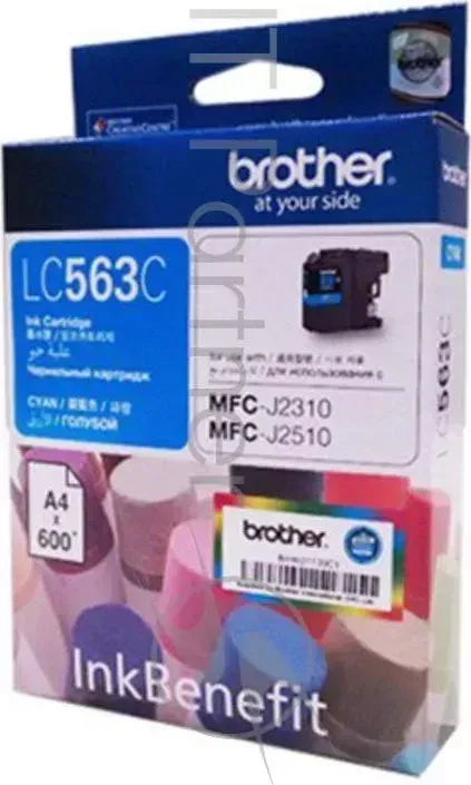 Картридж струйный BROTHER LC563C голубой для