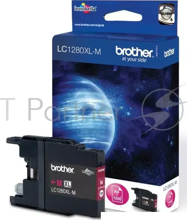 Картридж струйный BROTHER LC1280XLM пурпурный для