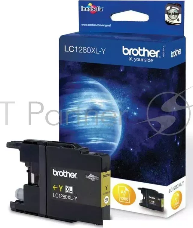 Картридж струйный BROTHER LC1280XLY желтый для