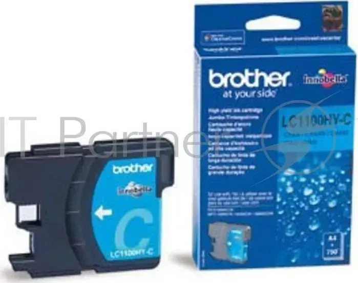 Картридж струйный BROTHER LC1100HYC голубой для