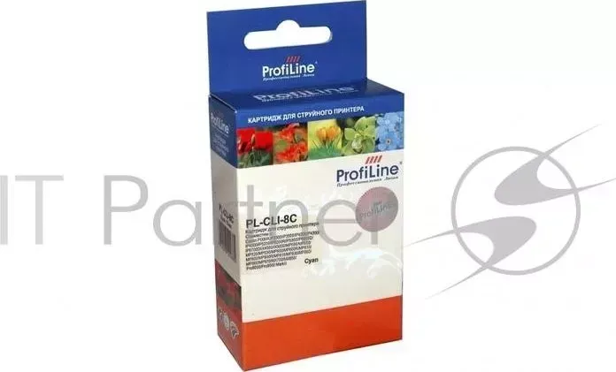 Картридж PL-CLI-8C для принтеров Canon Pixma iP3300/iP6600D/MP950 с чипом Cyan водн PROFILINE с ProfiLine