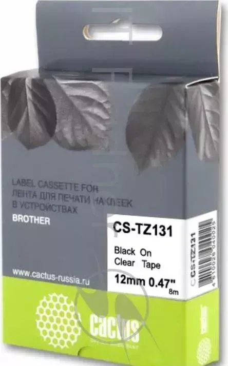 Картридж ленточный CACTUS CS TZ131 черный для Brother 1010/1280/1830VP/7600VP