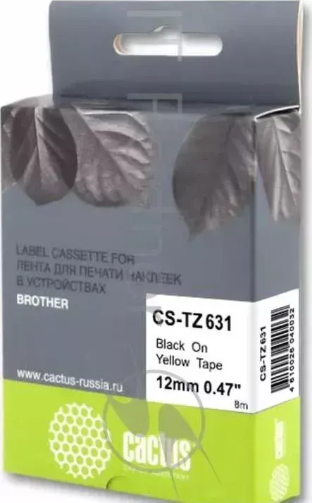 Картридж ленточный CACTUS CS TZ631 черный для Brother 1010/1260VP/1830VP/9700PC
