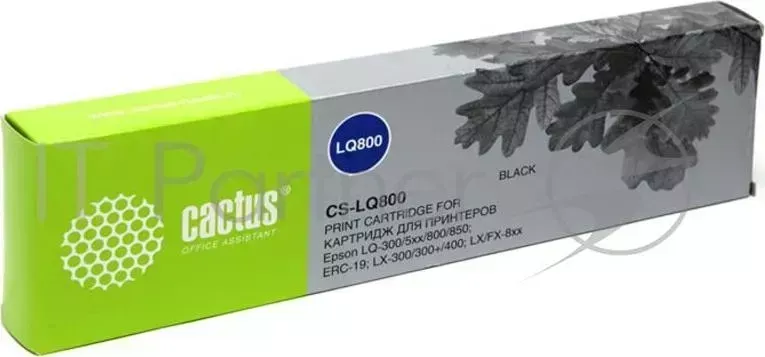 Картридж ленточный CACTUS CS LQ800 черный для Epson LQ 300/5xx LX 300/300 /400 LX/FX 8xx 3200000 sig