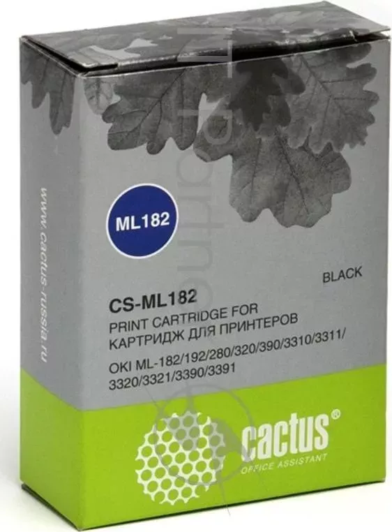 Картридж матричный CACTUS CS-ML182 для OKI ML-182/192/280/320/390, ресурс 2 000 000 зн.black