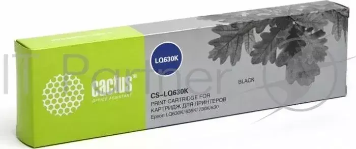 Картридж матричный CACTUS CS-LQ630 для Epson LQ630K/635K/730K, ресурс 1 600 000 зн, black