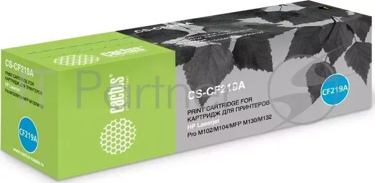 Картридж CACTUS CS CF219A черный 12000стр. для HP M104a Pro/M104w Pro/M132a Pro/M132fn Pro