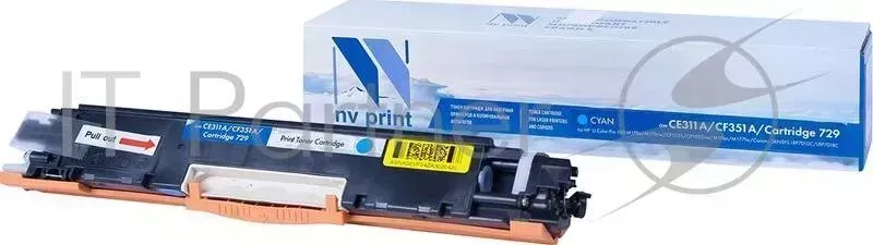 Картридж NVPrint совместимый HP CE311A/CF351A/Canon 729 Cyan для LaserJet Color Pro 100 M175a/M175nw/CP1025/CP1025nw/M176n/M177fw/Canon i SENSYS LBP7010C/LBP7018С 100