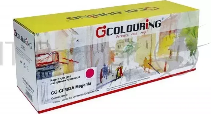 Картридж COLOURING CG CF383A тип CF383A Magenta пурпурный, 2700 стр., для HP Color LaserJet Pro M475/M476 MFP