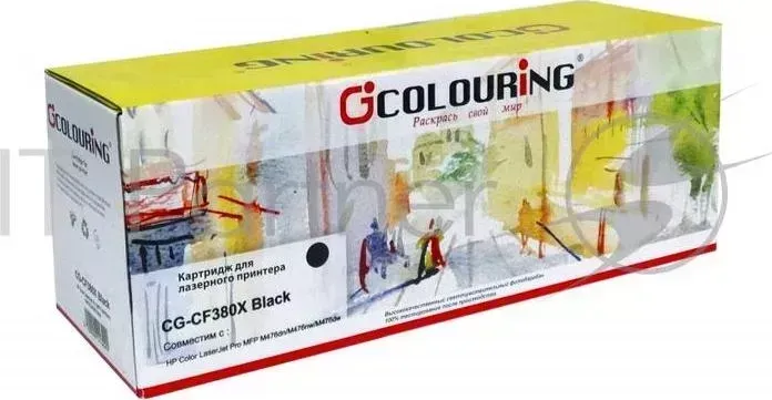 Картридж COLOURING CG CF380X тип CF380X Black, черный, 4400 стр., для HP Color LaserJet Pro M475/M476 MFP