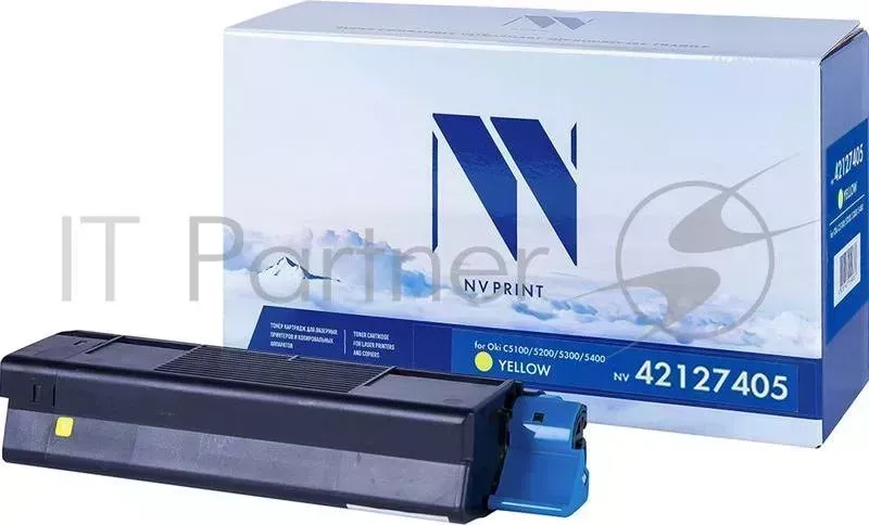 Картридж NVPrint совместимый Oki C5100/5200/5300/5400 Yellow для C5100/5200/5300/5400 42127405 5000k