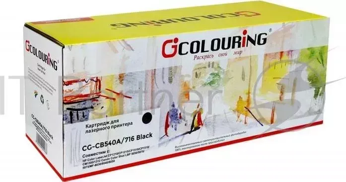 Картридж CG-CB540A/716 для принтеров HP Color LaserJet CP1210/CP1215/CP1510/CP1518/CM1300/1312/Canon Color Shot LBP 5050/5970/5975/MF-8030/8040/8050 B COLOURING 2200 копий