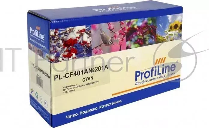 Картридж PL-CF401A №201A для принтеров HP Color LaserJet Pro M252/MFP277 1400 копий Cyan PROFILINE HP fiLine
