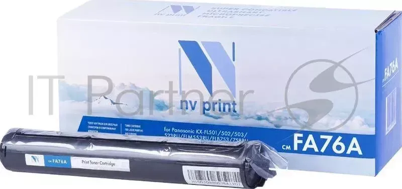 Картридж NV Print совместимый Panasonic KX-FA76 для KX-FL 501/502/521/B751/M553 (2000k) NVPrint NV KX FL501/502/503RU/ 521/523RU/ В751RU/ 753RU/ В756/В758RU/М551/М553RU