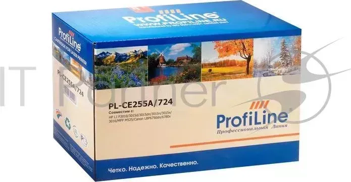 Картридж PL-CE255A/724 для принтеров HP LJ P3010/3015d/3015dn/3015n/3015x/3016/MFP M525/Canon LBP6750dn/6780x 6000 копий PROFILINE HP LJ ProfiLine