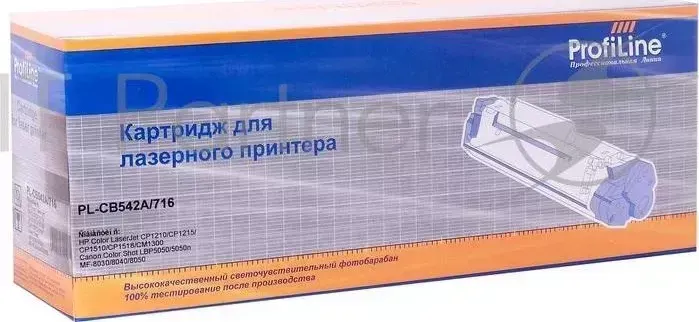 Картридж PL-CB542A/716 для принтеров HP Color LaserJet CP1210/CP1215/CP1510/CP1518/CM1300/1312 Canon Color Shot LBP 5050/5970/5975, MF-8030/8040/8050 PROFILINE HP Yellow 14